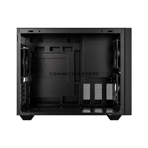 ID-COOLING FLOW 500 AIR Black Micro-ATX PC Case, 403mm GPU Support, 360mm Top Radiator, 180mm CPU Cooler Clearance, 3 Pre-Installed 120mm Fans, Tempered Glass Panel & USB Type-C Front I/O