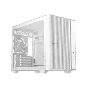 ID-COOLING FLOW 500 AIR WHITE Micro-ATX PC Case, 403mm GPU Support, 360mm Top Radiator, 180mm CPU Cooler Clearance, 3 Pre-Installed 120mm Fans, Tempered Glass Panel & USB Type-C Front I/O