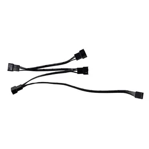 ID-COOLING FS-04 PWM Fan Splitter Cable, 1-to-4 4-Pin PWM Fan Hub, CPU & Case Fan Extension Cable
