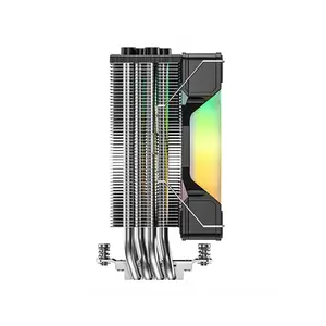 ID-COOLING SE-214-XT DF ARGB Black CPU Air Cooler,120mm ARGB PWM Fans, 4 Direct-Touch Heatpipes, Tower Air Cooler for Intel & AMD Processors