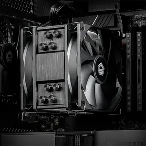 ID-COOLING SE-214-XT V2 PLUS CPU Air Cooler, Dual 120mm PWM Fans, 4 Direct-Touch Heatpipes, Tower Air Cooler for Intel & AMD Processors