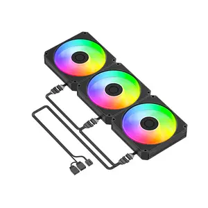 ID-COOLING SL360 V2 Black CPU Liquid Cooler, 2.1 Inch 480×480 LCD Display, 2900RPM PWM Pump, 360mm ARGB AIO Liquid Cooler
