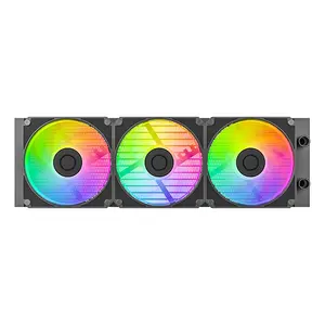 ID-COOLING SL360 V2 Black CPU Liquid Cooler, 2.1 Inch 480×480 LCD Display, 2900RPM PWM Pump, 360mm ARGB AIO Liquid Cooler