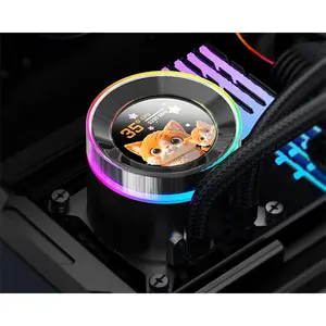 ID-COOLING SL360 V2 PLUS CPU Liquid Cooler, 2.1 Inch 480×480 LCD Display, 2900RPM PWM Pump, 360mm ARGB AIO Liquid Cooler