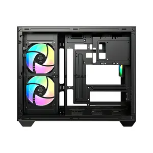 ID-COOLING VIEW 500 ARGB Black Micro-ATX PC Case, 407mm GPU Support, 360mm Top Radiator, 3 Pre-Installed 120mm PWM ARGB Fans, 162mm CPU Cooler Clearance, Tempered Glass & ATX PSU Support