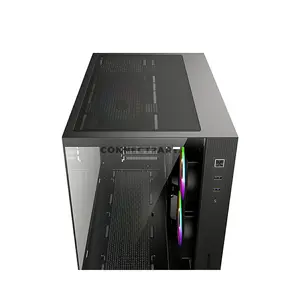 ID-COOLING VIEW 500 ARGB Black Micro-ATX PC Case, 407mm GPU Support, 360mm Top Radiator, 3 Pre-Installed 120mm PWM ARGB Fans, 162mm CPU Cooler Clearance, Tempered Glass & ATX PSU Support