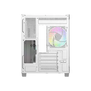 ID-COOLING VIEW 500 ARGB WHITE Micro-ATX PC Case, 407mm GPU Support, 360mm Top Radiator, 3 Pre-Installed 120mm PWM ARGB Fans, 162mm CPU Cooler Clearance, Tempered Glass & ATX PSU Support