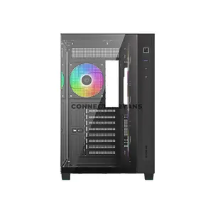 ID-COOLING VIEW 510 ARGB Black ATX PC Case, 407mm GPU Support, 360mm Side & Top Radiator Support, 4 Pre-Installed 120mm ARGB Fans, Tempered Glass Panels & USB Type-C Front I/O