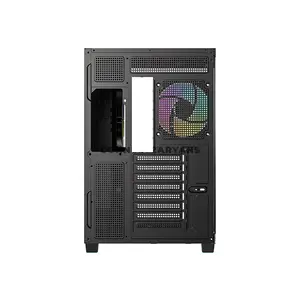 ID-COOLING VIEW 510 ARGB Black ATX PC Case, 407mm GPU Support, 360mm Side & Top Radiator Support, 4 Pre-Installed 120mm ARGB Fans, Tempered Glass Panels & USB Type-C Front I/O