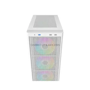ID-COOLING WARE 310 ARGB WHITE ATX PC Case, 320mm GPU Support, 360mm Front Radiator, 4 Pre-Installed 120mm Fans, 160mm CPU Cooler Clearance & Tempered Glass Side Panel