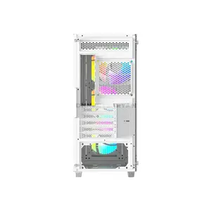 ID-COOLING WARE 310 ARGB WHITE ATX PC Case, 320mm GPU Support, 360mm Front Radiator, 4 Pre-Installed 120mm Fans, 160mm CPU Cooler Clearance & Tempered Glass Side Panel