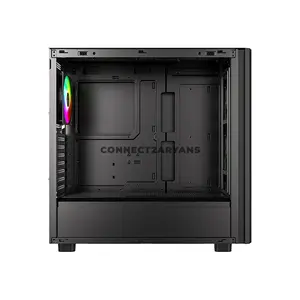 ID-COOLING WARE 510 ARGB Black ATX PC Case, 380mm GPU Support, 360mm Front & Top Radiator Support, 4 Pre-Installed 120mm ARGB Fans, 180mm CPU Cooler Clearance, Tempered Glass & USB Type-C Front I/O