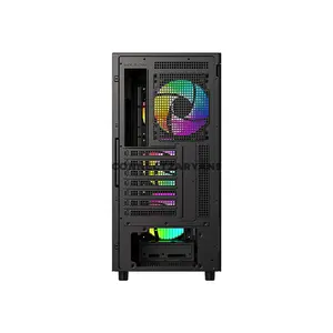 ID-COOLING WARE 510 ARGB Black ATX PC Case, 380mm GPU Support, 360mm Front & Top Radiator Support, 4 Pre-Installed 120mm ARGB Fans, 180mm CPU Cooler Clearance, Tempered Glass & USB Type-C Front I/O