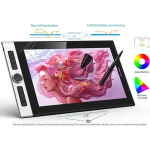 XP-Pen Innovator 16 Drawing Monitor, 15.6-Inch Full HD Creative Display, Battery-Free Stylus Support, Slim Professional Pen Display Monitor for Digital Art, Illustration and Creative Workflows