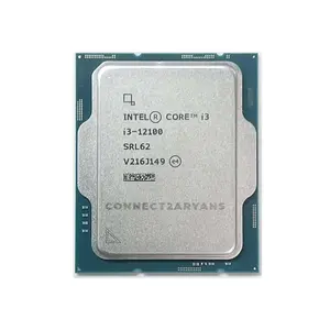 Intel Core i3-12100 Desktop Processor 4 Cores 8 Threads, Up to 4.30GHz Turbo Boost Clock, Integrated Graphics, 12MB Smart Cache, LGA1700 Alder Lake Desktop CPU