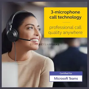 Jabra Evolve2 40 SE 24189-989-999 Professional Wired On-Ear Office Headset, 40mm Speakers, 3-Microphone Call Technology, Passive Noise Isolation, 360° Busylight, SafeTone 2.0 & USB-A/USB-C Connectivity