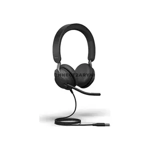 Jabra Evolve2 40 SE 24189-989-999 Professional Wired On-Ear Office Headset, 40mm Speakers, 3-Microphone Call Technology, Passive Noise Isolation, 360° Busylight, SafeTone 2.0 & USB-A/USB-C Connectivity