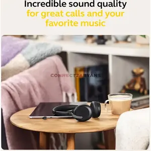 Jabra Evolve2 65 26699-989-999 Flex Stereo Professional Wireless Office Headset, 28mm Speakers, Hybrid ANC, 6-Microphone Technology, Bluetooth 5.2, 30m Wireless Range, Up to 32 Hours Battery, HearThrough & 360° Busylight