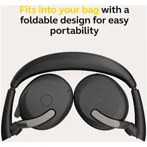 Jabra Evolve2 65 26699-989-999 Flex Stereo Professional Wireless Office Headset, 28mm Speakers, Hybrid ANC, 6-Microphone Technology, Bluetooth 5.2, 30m Wireless Range, Up to 32 Hours Battery, HearThrough & 360° Busylight
