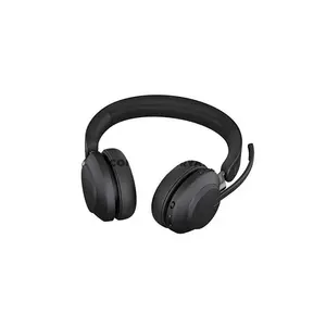 Jabra Evolve2 65 26599-999-989 MS Stereo Professional Wireless Office Headset with Charging Stand, 40mm Speakers, 3-Microphone Technology, Bluetooth 5.0, Jabra Link 390a USB-A Adapter, 30m Wireless Range & Up to 37 Hours Battery