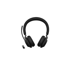 Jabra Evolve2 65 26599-999-989 MS Stereo Professional Wireless Office Headset with Charging Stand, 40mm Speakers, 3-Microphone Technology, Bluetooth 5.0, Jabra Link 390a USB-A Adapter, 30m Wireless Range & Up to 37 Hours Battery