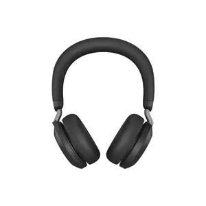 Jabra Evolve2 75 27599-999-999 MS Teams Stereo Professional Wireless Headphone, 40mm Speakers, Advanced ANC, 8-Microphone Technology, Bluetooth 5.2, Jabra Link 390 USB-A Adapter, HearThrough, 30m Range & Up to 36 Hours Battery