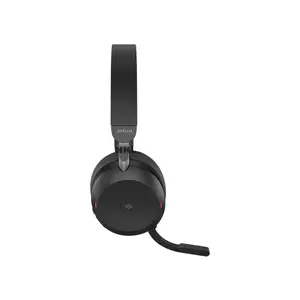 Jabra Evolve2 75 27599-999-999 MS Teams Stereo Professional Wireless Headphone, 40mm Speakers, Advanced ANC, 8-Microphone Technology, Bluetooth 5.2, Jabra Link 390 USB-A Adapter, HearThrough, 30m Range & Up to 36 Hours Battery