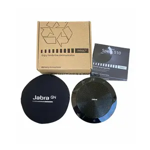 Jabra Speak 510 MS Portable USB & Bluetooth Speakerphone, Microsoft-Optimized Conference Speaker, Omnidirectional Microphone, 360° Coverage, Up to 15 Hours Talk Time, Bluetooth 3.0, USB 2.0, 30m Wireless Range, 7510-109