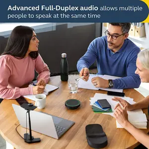 Jabra Speak2 55 Black Portable Conferencing Speakerphone, Full Duplex Audio, 4-Microphone Beamforming Array, USB-C / USB-A, Bluetooth, Up to 12 Hours Battery Life, IP64 Dust & Water Resistance