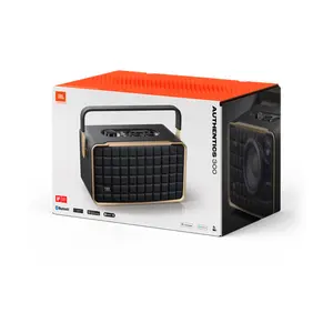 JBL Authentics 300 Portable Bluetooth Speaker Black Edition, Premium Wireless Audio System, High-Fidelity Sound Performance, Portable Smart Home Audio Speaker