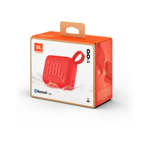JBL Go 4 Portable Bluetooth Wireless Speaker Red Edition, Compact Waterproof Audio System, Ultra-Portable Design, Wireless Outdoor Sound Speaker