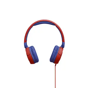 JBL JR310 Kids On-Ear Wired Headphones Red Edition, Safe Audio Listening Design, Lightweight Kids Headset, Comfortable Educational and Entertainment Headphones