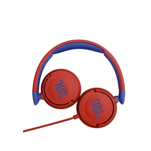 JBL JR310 Kids On-Ear Wired Headphones Red Edition, Safe Audio Listening Design, Lightweight Kids Headset, Comfortable Educational and Entertainment Headphones