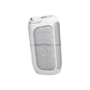 JBL PartyBox 130 White Portable Party Speaker, 200W RMS JBL Sound, AI Sound Boost, Bluetooth 6.0, Dynamic Lightshow, Up to 15-Hour Battery, IPX4 Splashproof, Auracast, Dual Mic & Guitar Inputs, USB-C Audio