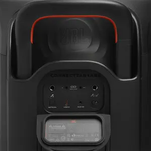 JBL PartyBox 330 Black Portable Party Speaker, 280W JBL Sound, AI Sound Boost, Bluetooth 6.0, Adaptive Lightshow, 18-Hour Battery, IPX4 Splashproof, Auracast, Dual Mic & Guitar Inputs, Wheels & Handle