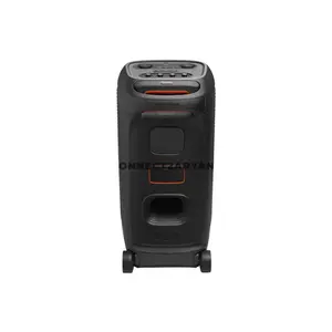 JBL PartyBox Stage 320 Black Portable Party Speaker, 240W RMS JBL Pro Sound, AI Sound Boost, Bluetooth 5.4, Adaptive Lightshow, 18-Hour Battery, IPX4 Splashproof, Auracast, Dual Mic & Guitar Inputs, Wheels & Handle