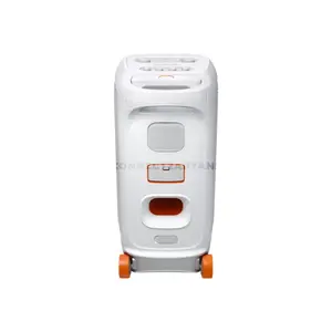 JBL PartyBox Stage 320 White Portable Party Speaker, 240W RMS JBL Pro Sound, AI Sound Boost, Bluetooth 5.4, Adaptive Lightshow, 18-Hour Battery, IPX4 Splashproof, Auracast, Dual Mic & Guitar Inputs, Wheels & Handle