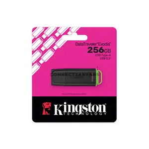 Kingston DataTraveler Exodia G2 DTXG2 USB 3.2 Gen 1 USB-A Flash Drive, Up to 512GB Capacity, Snap-On Protective Cap, Colored Keyring Loop & USB 2.0 Backward Compatibility