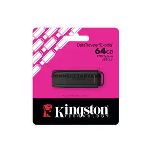 Kingston DataTraveler Exodia G2 DTXG2 USB 3.2 Gen 1 USB-A Flash Drive, Up to 512GB Capacity, Snap-On Protective Cap, Colored Keyring Loop & USB 2.0 Backward Compatibility