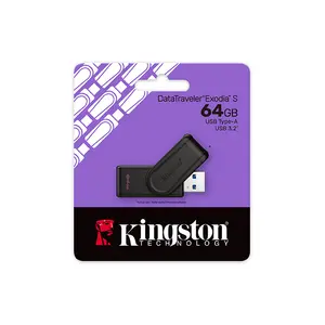 Kingston DataTraveler Exodia S USB 3.2 Gen 1 Flash Drive, Up to 100MB/s Read Speed, Protective Cap Design, USB-A Portable Storage Drive, DTXS Series