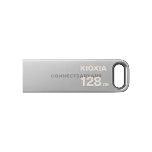 KIOXIA TransMemory U366 USB 3.2 Gen 1 USB-A Flash Drive, Up to 200MB/s Read Speed, 16GB to 128GB Capacity, Compact Metallic Body & Integrated Key Ring