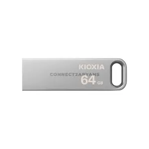 KIOXIA TransMemory U366 USB 3.2 Gen 1 USB-A Flash Drive, Up to 200MB/s Read Speed, 16GB to 128GB Capacity, Compact Metallic Body & Integrated Key Ring