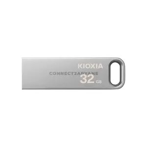KIOXIA TransMemory U366 USB 3.2 Gen 1 USB-A Flash Drive, Up to 200MB/s Read Speed, 16GB to 128GB Capacity, Compact Metallic Body & Integrated Key Ring