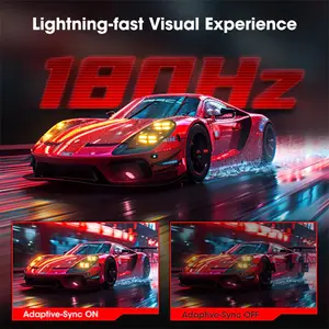 KOORUI 27E6QCA 27 Inch Curved QHD 180Hz VA Gaming Monitor, 2560×1440 Resolution, Curved VA Panel, High Refresh Rate Competitive Gaming Display