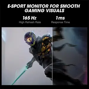 KOORUI 34E6UC 34 Inch Curved Ultrawide WQHD 165Hz Gaming Monitor, 3440×1440 Resolution, Curved VA Panel, High Refresh Rate Ultrawide Gaming Display