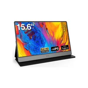 KOORUI E1511A 15.6 Inch FHD Portable Monitor, Full HD Resolution, Slim Travel Design, Portable Connectivity Productivity Display