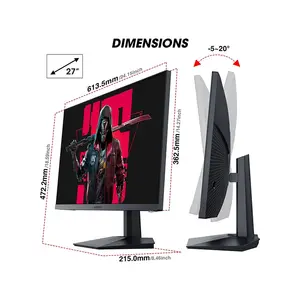 KOORUI GN06 27-Inch Fast IPS Gaming Monitor, Full HD 1920×1080 Resolution, 180Hz Refresh Rate, 1ms GTG Response Time, Adaptive Sync, 100% sRGB Color Gamut
