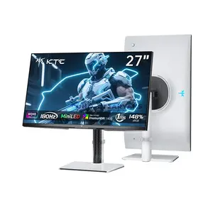 KTC M27T6 27-Inch 2K WQHD Mini LED Gaming Monitor, 2560×1440 Resolution, 180Hz Refresh Rate, HDR1400, 1152 Local Dimming Zones, HVA Panel, Quantum Dot, Adaptive Sync, 96% DCI-P3, HDMI 2.0 & DisplayPort 1.4