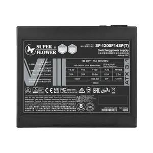 Super Flower LEADEX VIII Platinum PRO 1200W Power Supply Black, 80 PLUS Platinum Certified Efficiency, ATX 3.1 and PCIe 5.1 Ready, Fully Modular Cable Design, High-Performance Gaming and Workstation PSU