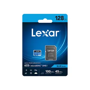 Lexar High-Performance 633x microSDHC/microSDXC UHS-I Memory Card BLUE Series, Up to 100MB/s Read Speed, Class 10 UHS-I Storage Card with SD Adapter